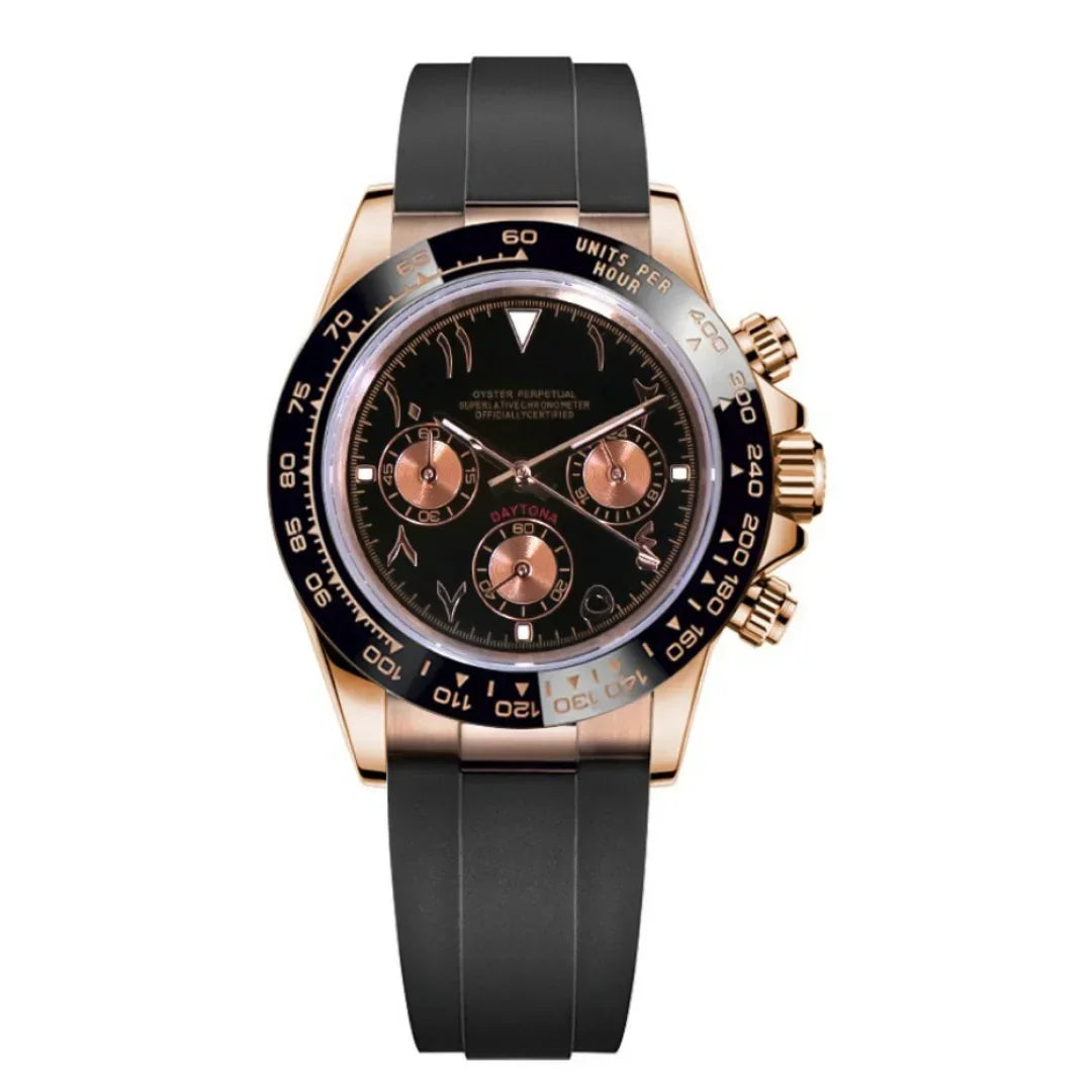 Daytona - Rosegold Black Rubber Arabic - urmods