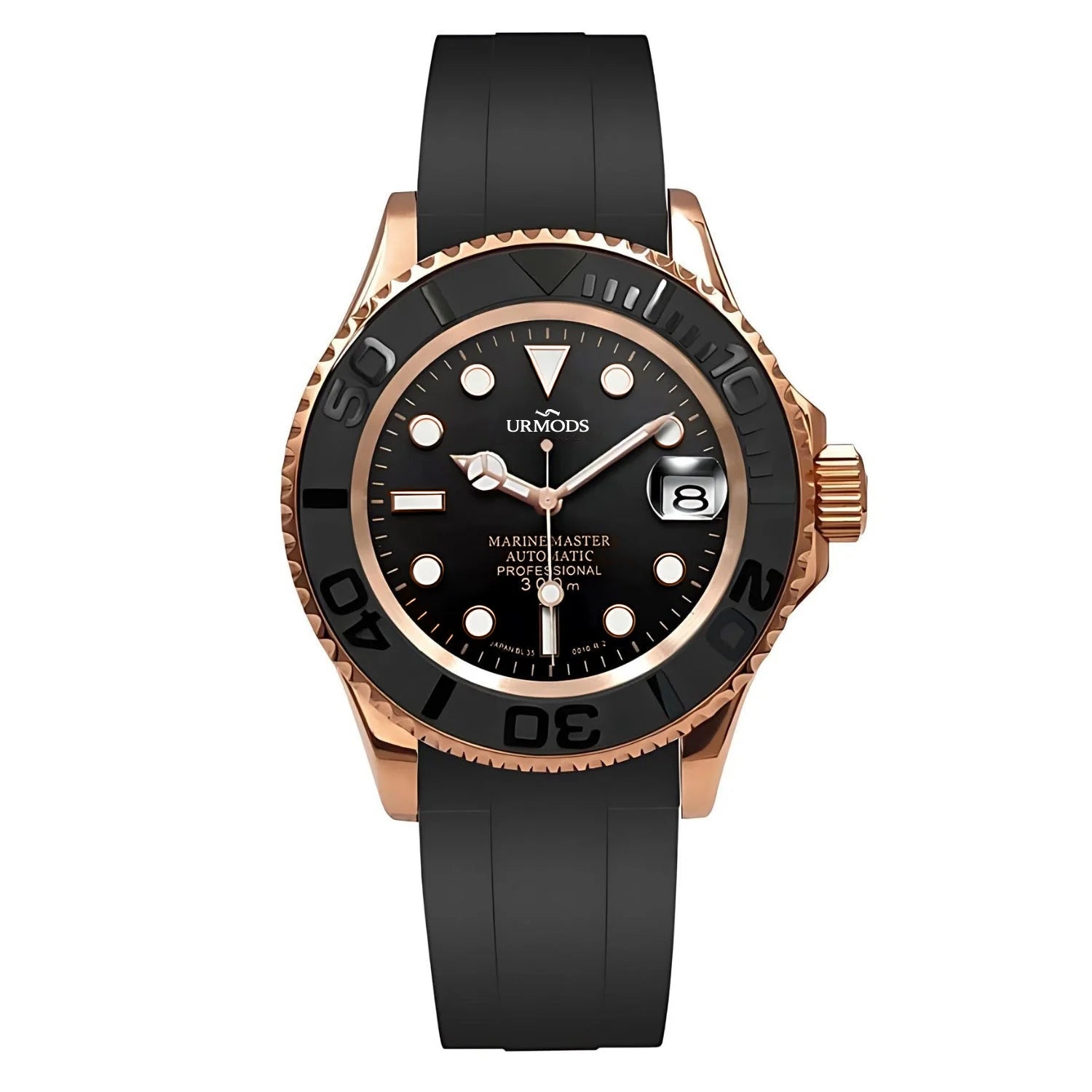 Submariner - Black Rosegold Rubber - urmods