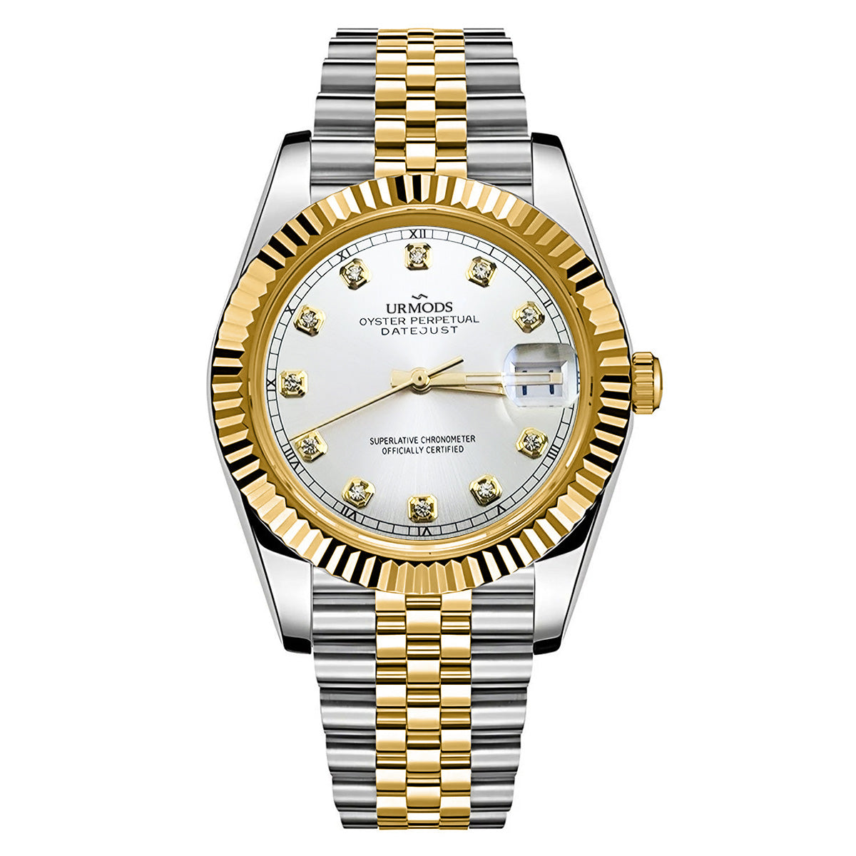 Date Twotone White Gold Diamond - urmods