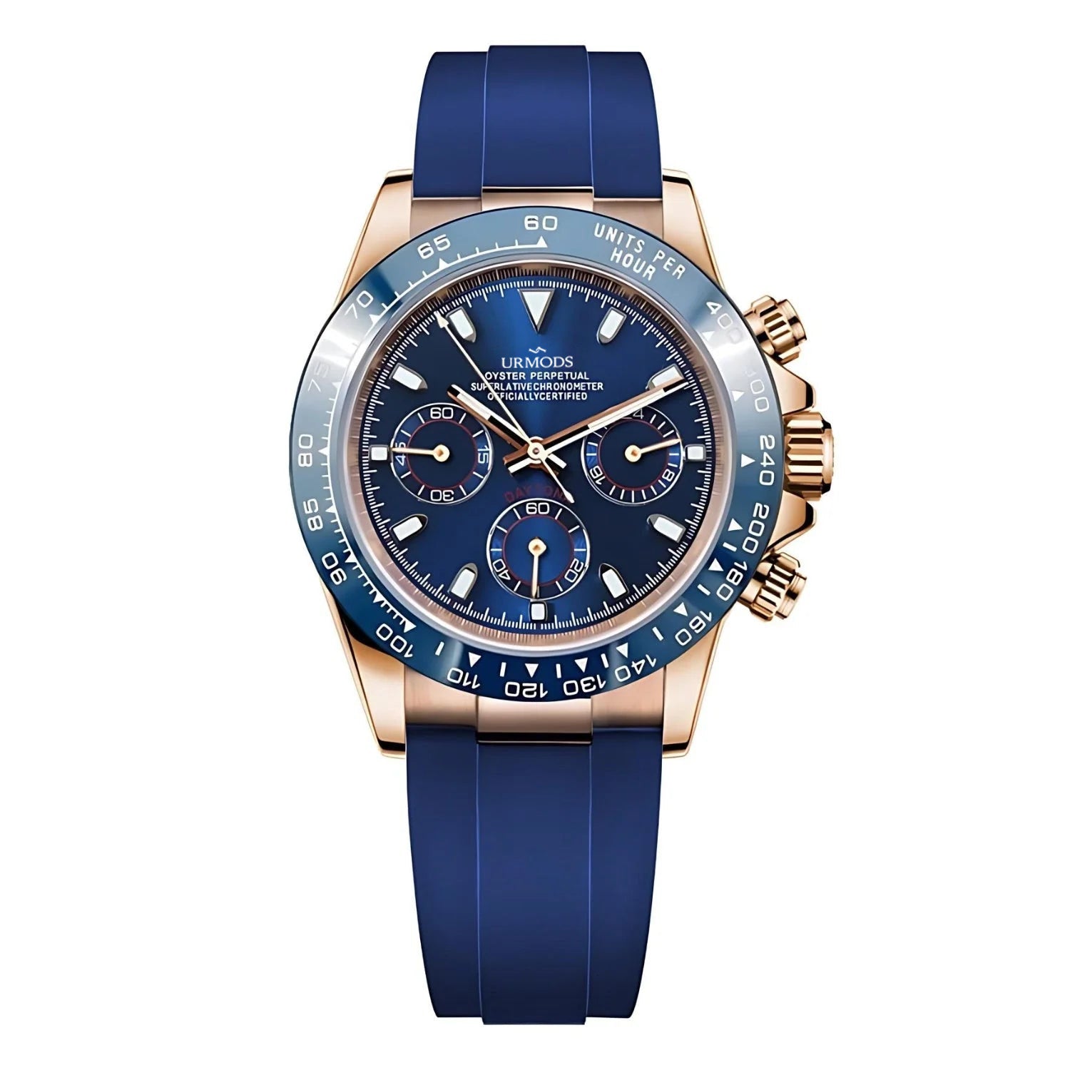 Daytona - Blue Rosegold Rubber - urmods